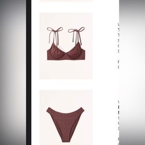 Abercrombie and fitch brown shimmer bikini NWT